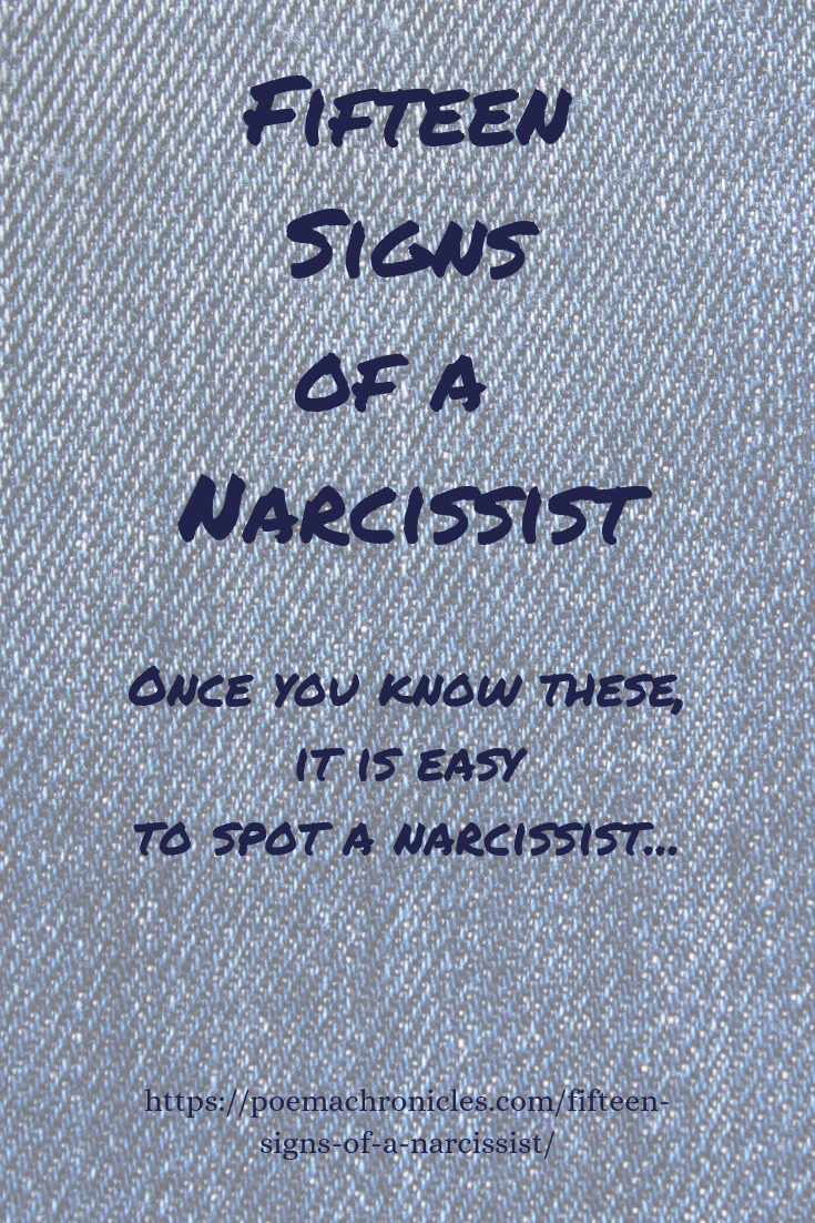 Fifteen Signs Of A Narcissist - Poema Chronicles